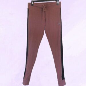 PINK Victoria's Secret strappy front P on left waist stripe down each leg leggin